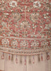 Dusty Rose Pink Beads Embroidered Design Organza Palazzo Suit with Dupatta