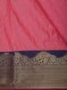 Dusty Rose Pink Butta Woven Design Art Silk Fancy Wear Saree with Contrast Border