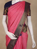 Dusty Rose Pink Butta Woven Design Art Silk Fancy Wear Saree with Contrast Border