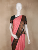 Dusty Rose Pink Butta Zari Woven Design Art Silk Fancy Wear Saree with Contrast Border
