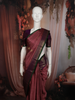 Dusty Rose Pink Butta Zari Woven Design Pure Kanchipuram Silk Saree with Contrast Zari Border