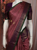 Dusty Rose Pink Butta Zari Woven Design Pure Kanchipuram Silk Saree with Contrast Zari Border