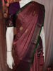 Dusty Rose Pink Butta Zari Woven Design Pure Kanchipuram Silk Saree with Contrast Zari Border