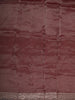 Dusty Rose Pink Checked Woven Design Pure Organza Party Wear Saree with Scalloped Border