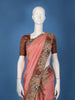 Dusty Rose Pink Embellished Design Semi Tissue Saree