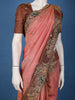Dusty Rose Pink Embellished Design Semi Tissue Saree
