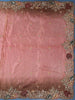 Dusty Rose Pink Embellished Design Semi Tissue Saree