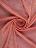 Dusty Rose Pink Embellished Design Semi Tissue Saree