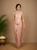 Dusty Rose Pink Floral Butta Design Semi Tussar Silk Saree
