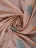 Dusty Rose Pink Floral Butta Design Semi Tussar Silk Saree