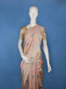Dusty Rose Pink Floral Butta Design Semi Tussar Silk Saree
