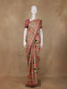 Dusty Rose Pink Floral Design Pure Tussar Saree