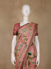 Dusty Rose Pink Floral Design Pure Tussar Saree
