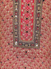 Dusty Rose Pink Floral Design Synthetic Salwar Suit