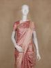Dusty Rose Pink Floral Designed Banarasi Silk Saree