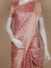 Dusty Rose Pink Floral Designed Banarasi Silk Saree