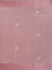 Dusty Rose Pink Floral Embroidered Raw Silk Saree