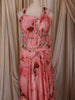Dusty Rose Pink Floral Printed Design Chiffon Lehenga with Attached Dupatta