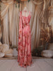 Dusty Rose Pink Floral Printed Design Chiffon Lehenga with Attached Dupatta