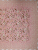 Dusty Rose Pink Floral Printed Design Georgette Fancy Saree with Scalloped Border