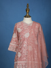 Dusty Rose Pink Floral Sequins Embroidered Silk Kids Palazzo Suit