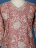 Dusty Rose Pink Floral Sequins Embroidered Silk Kids Palazzo Suit