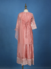 Dusty Rose Pink Floral Sequins Embroidered Silk Kids Palazzo Suit