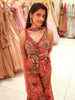 Dusty Rose Pink Floral Sequins and Beads Embroidered Design Georgette Palazzo Suit with Choker Dupatta