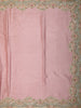 Dusty Rose Pink Floral Sequins and Beads Embroidered Design Pure Tussar Silk Designer Saree