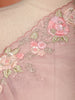 Dusty Rose Pink Floral Sequins and Beads Embroidered Design Tissue Silk Unstitched Salwar Material with Matching Designer Dupatta