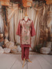 Dusty Rose Pink Floral Vine Sequins and Beads Embroidered Design Tissue Silk Party Wear Salwar Suit