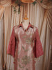 Dusty Rose Pink Floral Vine Sequins and Beads Embroidered Design Tissue Silk Party Wear Salwar Suit