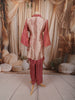 Dusty Rose Pink Floral Vine Sequins and Beads Embroidered Design Tissue Silk Party Wear Salwar Suit