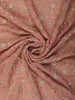 Dusty Rose Pink Floral Vine Zari Embroidered Design Georgette Fancy Saree with Scalloped Border