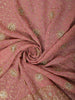 Dusty Rose Pink Floral Vine Zari Embroidered Design Georgette Saree with Matching Grand Dupatta