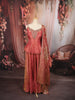 Dusty Rose Pink Floral Zardozi Embroidered Design Tissue Silk Fancy Wear Peplum Palazzo Suit with Matching Dupatta