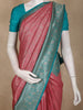 Dusty Rose Pink Floral Zari Woven Design Art Silk Fancy Wear Saree with Contrast Border