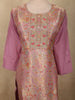 Dusty Rose Pink Floral Zari Woven Design Banarasi Silk Salwar Suit