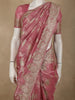 Dusty Rose Pink Floral Sequins and Beads Embroidered Design Pure Banarasi Designer Saree