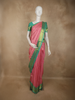 Dusty Rose Pink Floral Zari Woven Design Pure Kanchipuram Silk Saree with Contrast Zari Border