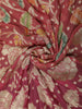 Dusty Rose Pink Floral Zari Woven Design Pure Tussar Saree with Contrast Brocade Border