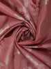 Dusty Rose Pink Floral Zari Woven Design Soft Silk Festive Saree with Floral Border