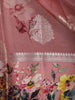 Dusty Rose Pink Floral Zari Woven Design Soft Silk Festive Saree with Floral Border