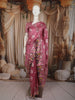 Dusty Rose Pink Floral Zari Woven Design Soft Silk Festive Saree with Floral Border