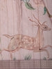 Dusty Rose Pink Floral and Animal Motif Printed Design Tussar Saree