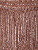 Dusty Rose Pink Geometric Sequins Embroidered Mermaid Net Lehenga With Dupatta
