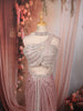 Dusty Rose Pink Heavy Beads Embroidered Design Sequins Party Wear Indo Western Lehenga Skirt Top with Full Beads Choker Dupatta