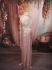 Dusty Rose Pink Heavy Beads Embroidered Design Sequins Party Wear Indo Western Lehenga Skirt Top with Full Beads Choker Dupatta
