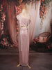Dusty Rose Pink Heavy Beads Embroidered Design Sequins Party Wear Indo Western Lehenga Skirt Top with Full Beads Choker Dupatta