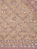 Dusty Rose Pink Heavy Sequin Embroidered Net Saree - Diadem